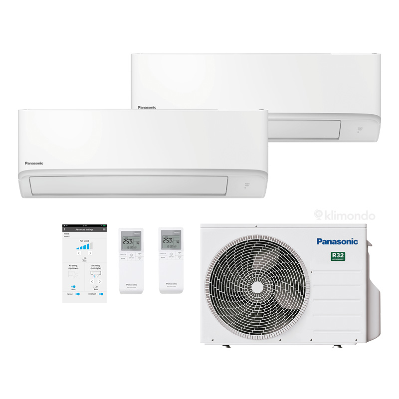 Panasonic MultiSplitKlimaanlage Außengerät 4 kW für 2 Innengeräte Serie TZ Klimondo