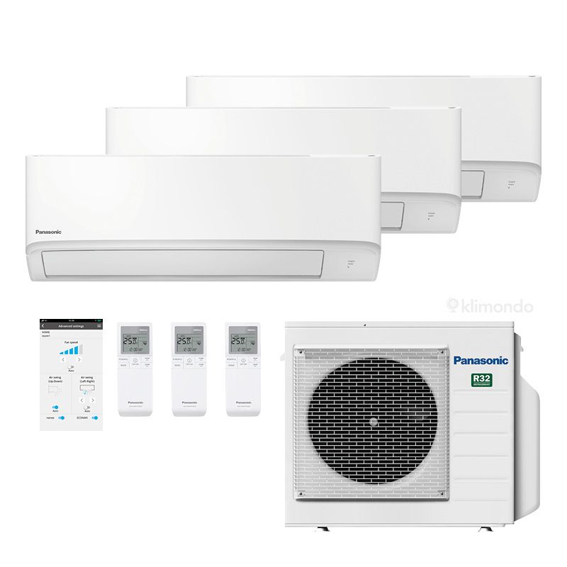 panasonic multi split klimaanlage außengerät 5 kw für 3 innengeräte